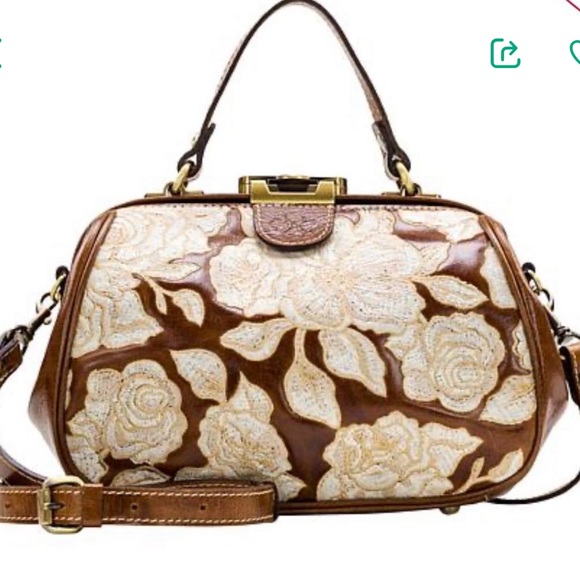 Patricia Nash Brown and Cream Floral Shoulder Bag - Picture 5 of 10